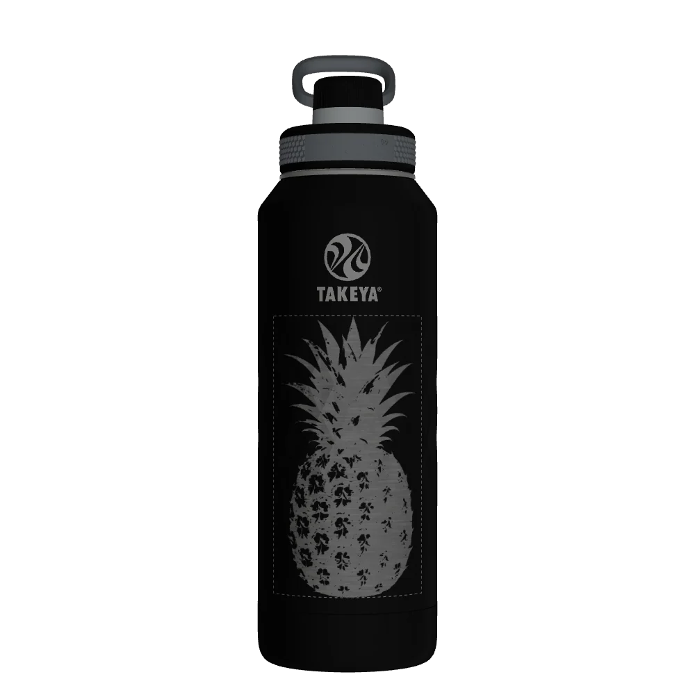 Takeya Sport Water Bottle - 40oz Obsidian Spout - Model 51347-TAKEYA-SPORT-WATER-BOTTLE-CUSTOMIZED-31-40OZ-OBSIDIAN-SPOUT