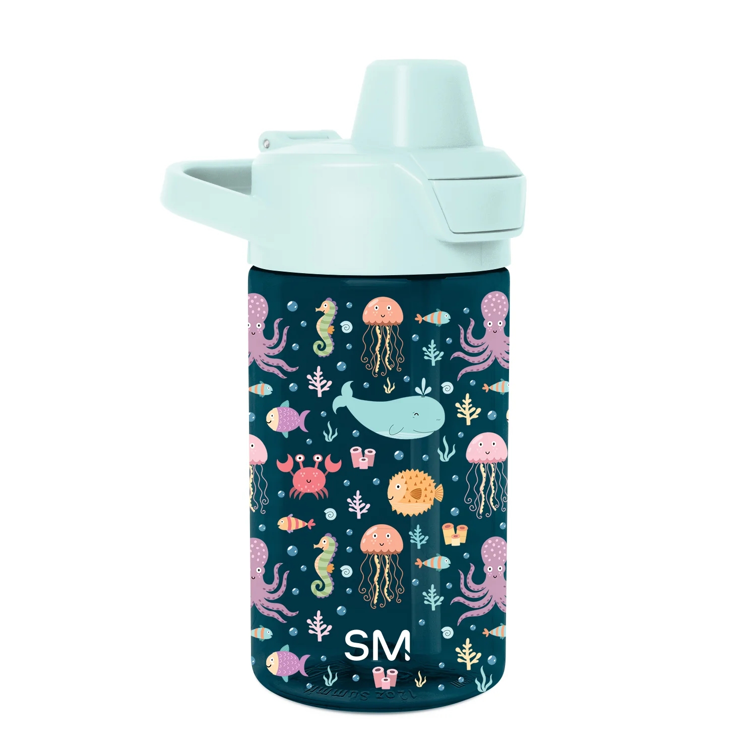 Simple Modern Summit Kids Plastic Water Bottle with Simple Flip Straw Lid - 12oz Under the Sea