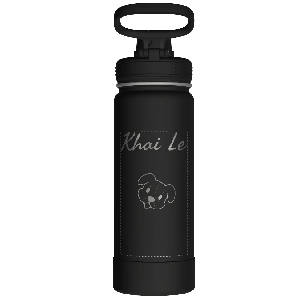 Takeya Actives Water Bottle With Spout Lid - 18oz Onyx - Model 51060-TAKEYA-ACTIVES-WATER-BOTTLE-WITH-SPOUT-LID-CUSTOMIZED-379-18OZ-ONYX