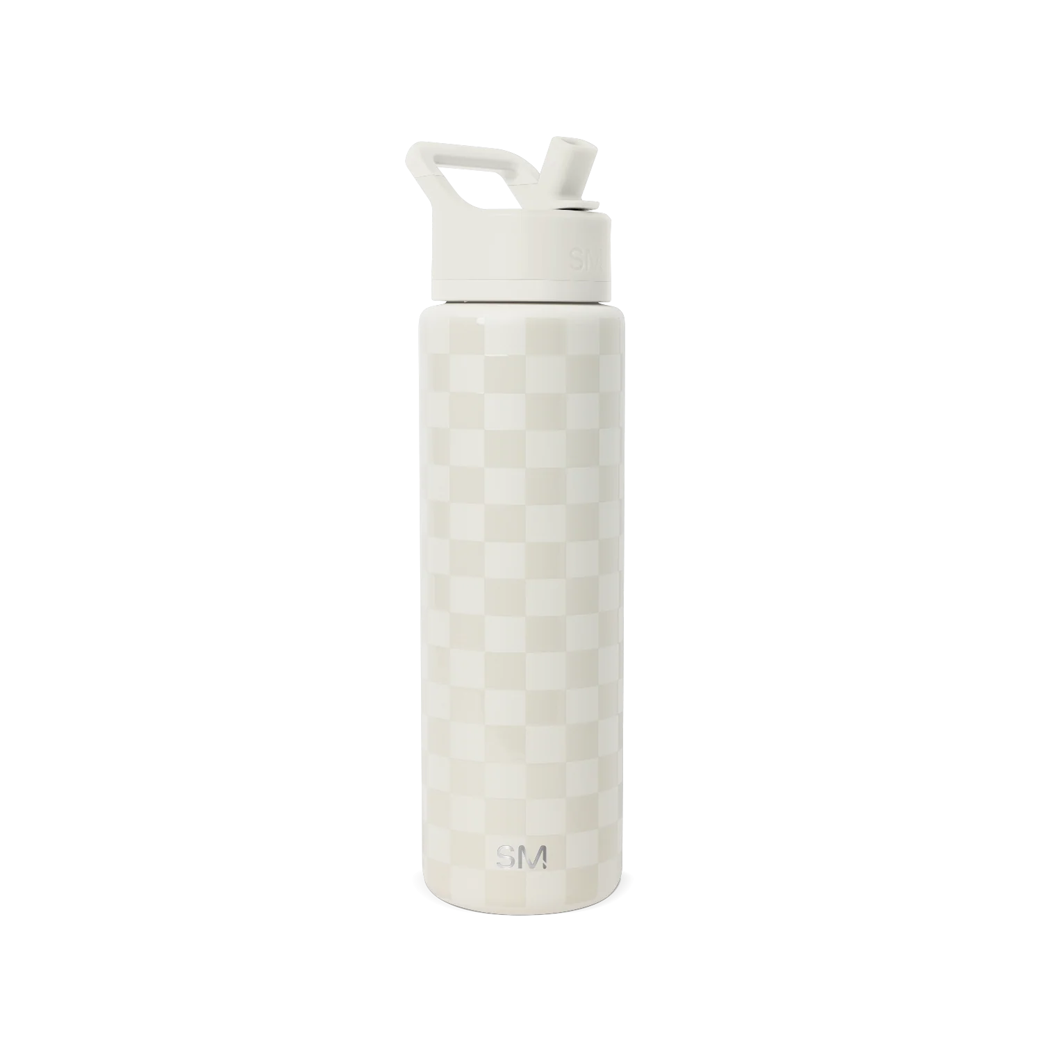 Simple Modern Summit Water Bottle with Straw Lid - 30oz Cream Checkmate