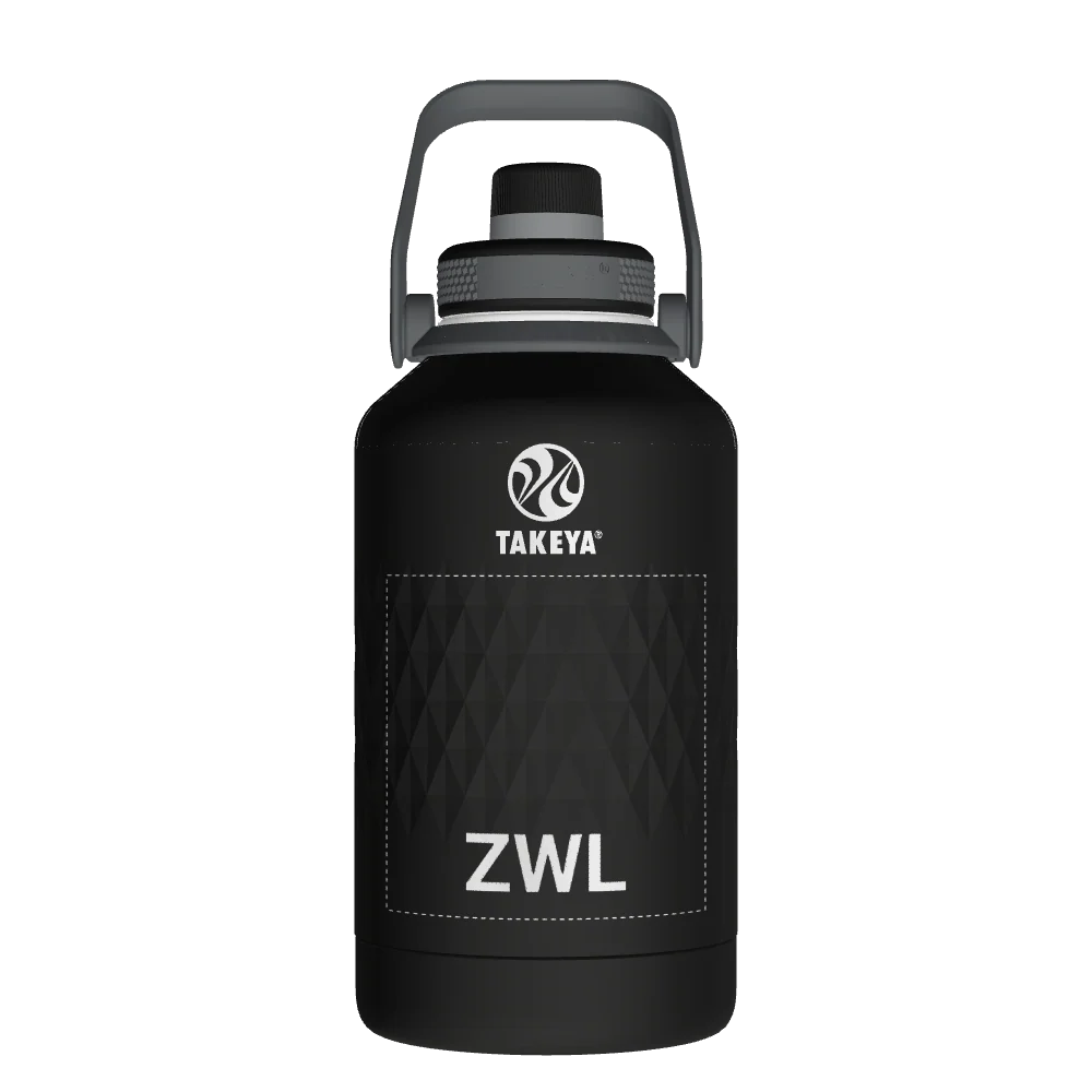 Takeya Sport Water Bottle - 64oz Obsidian Spout - Model 51363-TAKEYA-SPORT-WATER-BOTTLE-CUSTOMIZED-185-64OZ-OBSIDIAN-SPOUT
