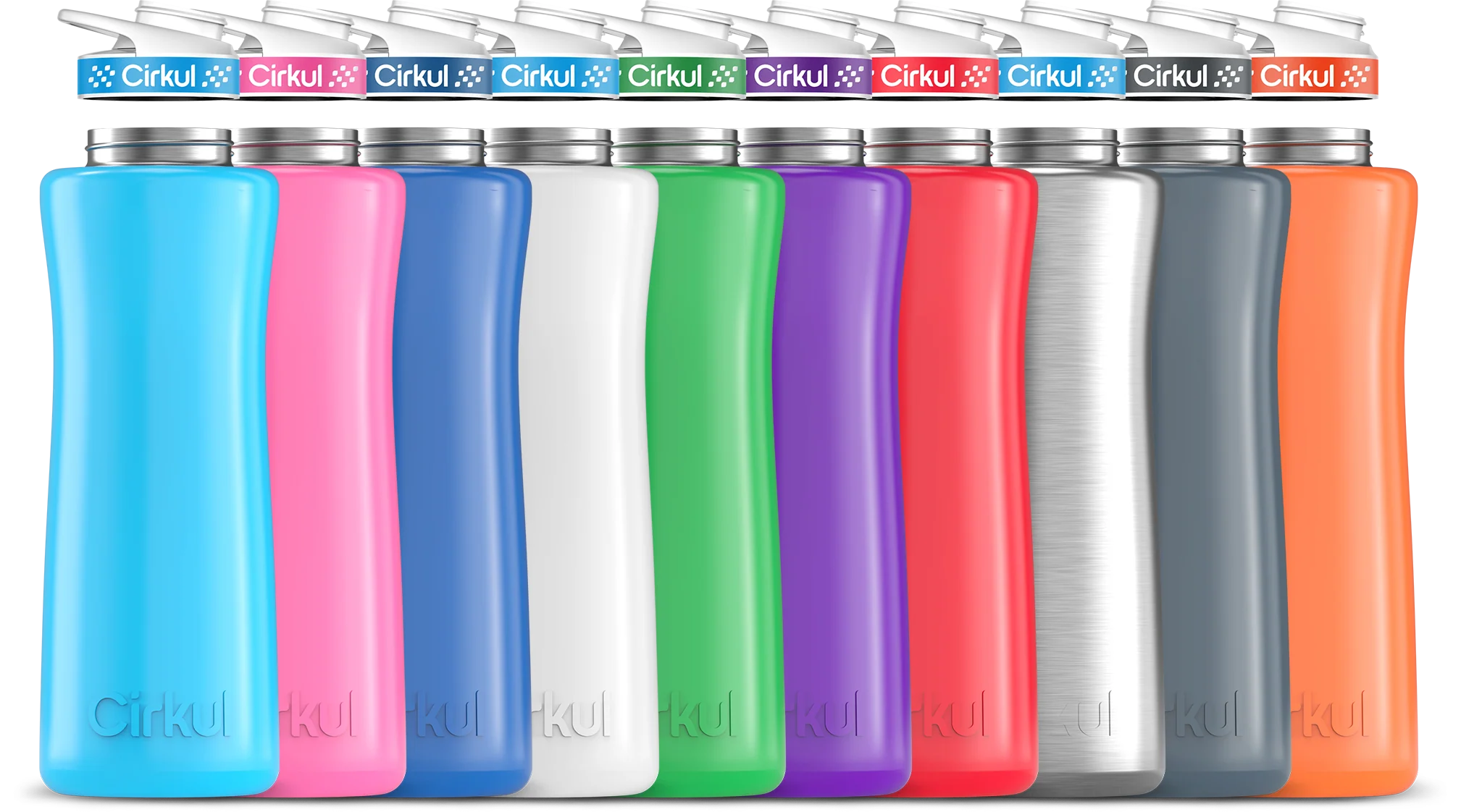 Cirkul Add-on: 42oz. Stainless Steel Bottle & Comfort Grip Lid