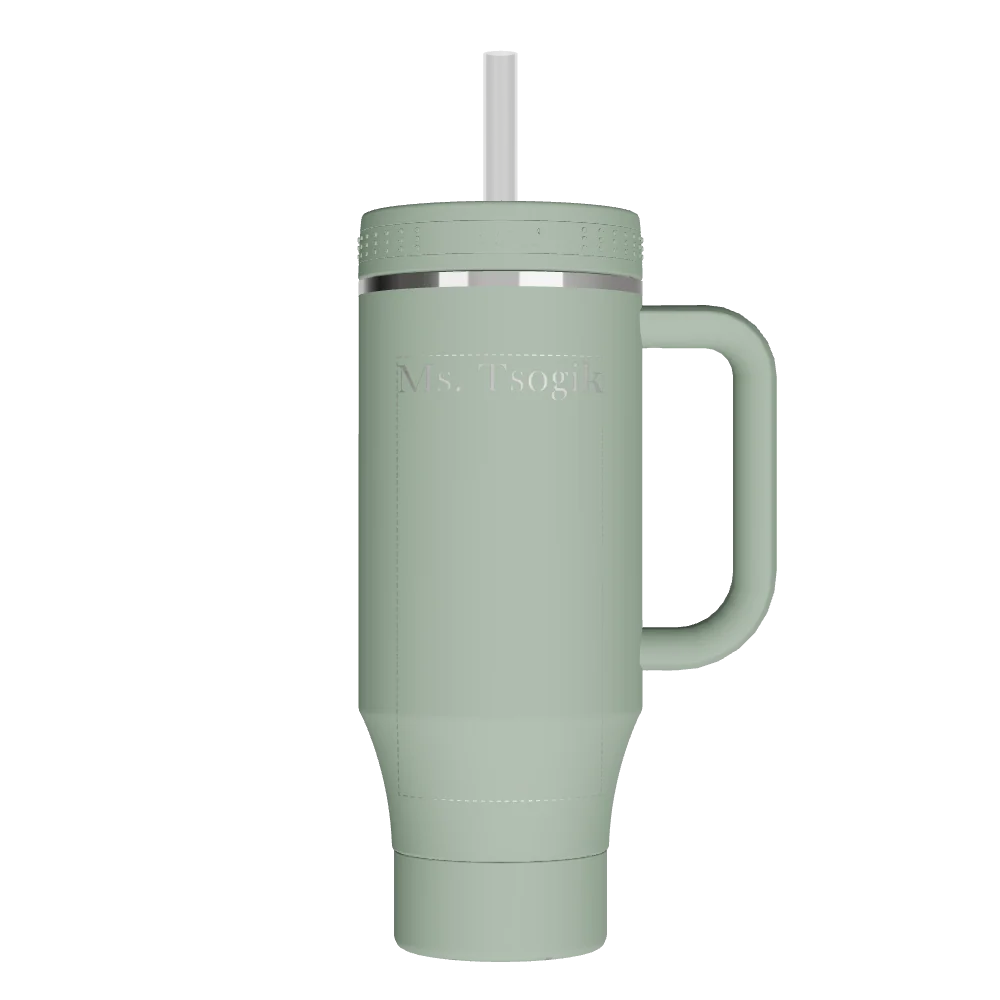 Takeya Straw Tumbler With Handle - 40oz Matcha - Model 52483-TAKEYA-STRAW-TUMBLER-WITH-HANDLE-CUSTOMIZED-25-40OZ-MATCHA
