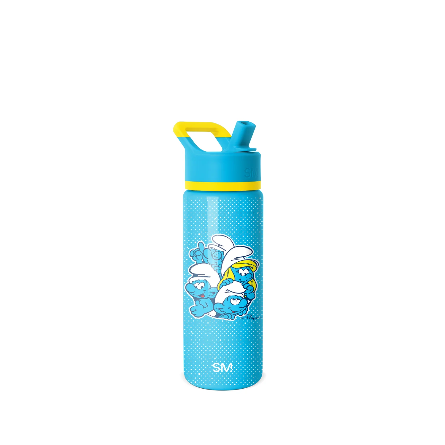 Simple Modern Summit Water Bottle with Straw Lid - 18oz Smurf Polka Dots