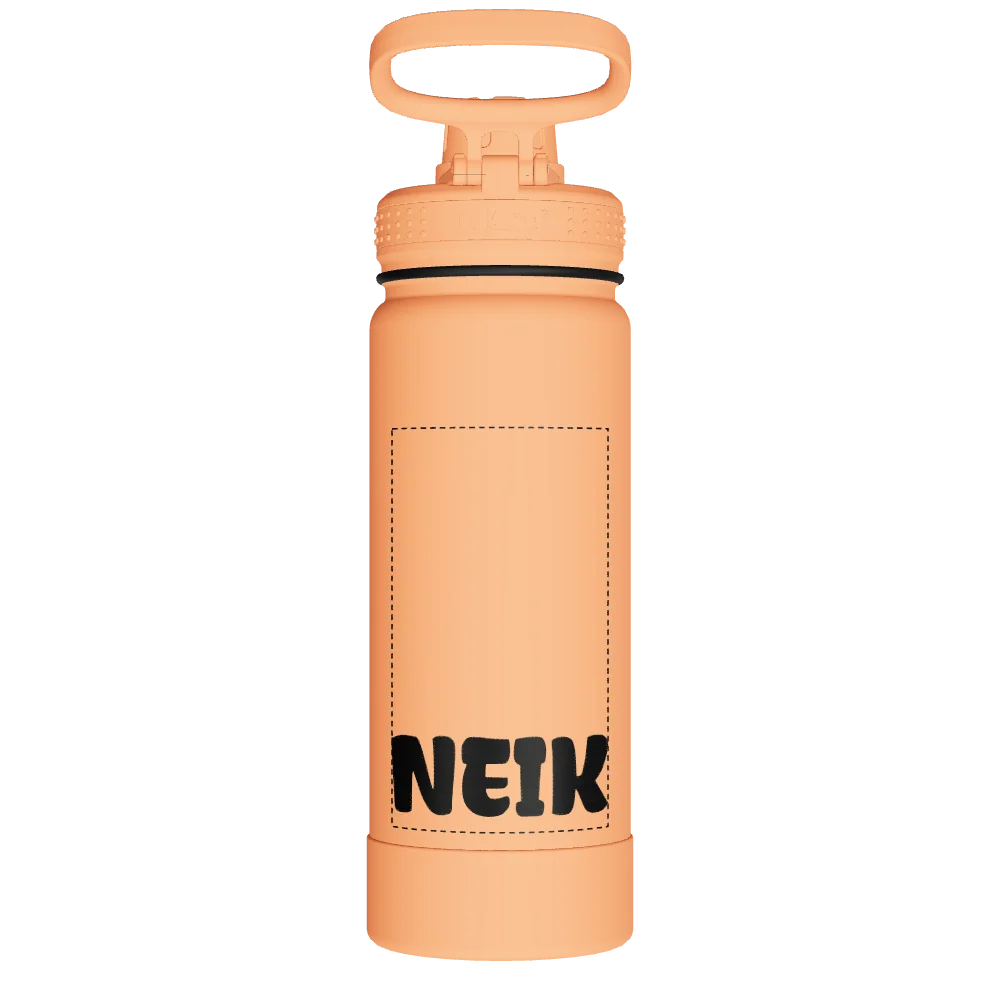 Takeya Actives Water Bottle With Spout Lid - 18oz Tart Orange - Model 51074-TAKEYA-ACTIVES-WATER-BOTTLE-WITH-SPOUT-LID-CUSTOMIZED-148-18OZ-TART-ORANGE