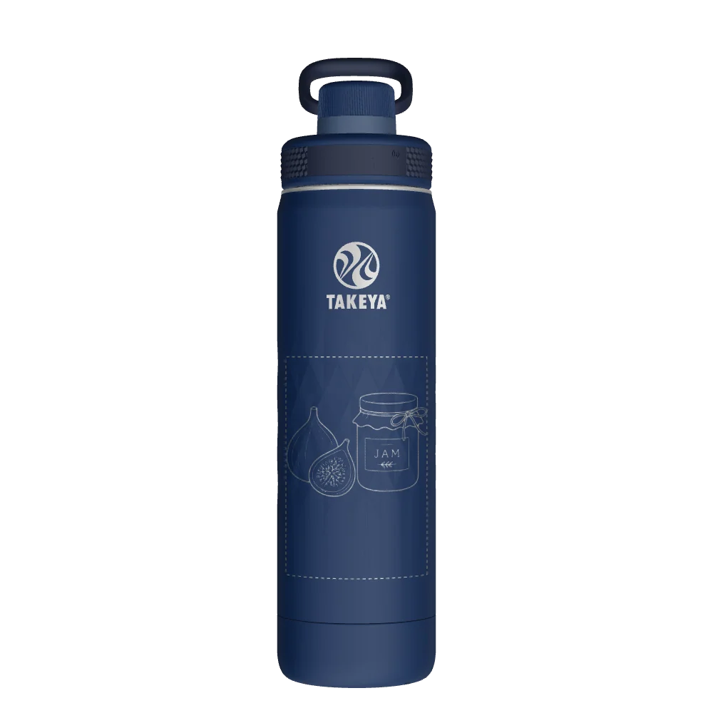 Takeya Sport Water Bottle - 22oz Indigo Spout - Model 51316-TAKEYA-SPORT-WATER-BOTTLE-CUSTOMIZED-201-22OZ-INDIGO-SPOUT