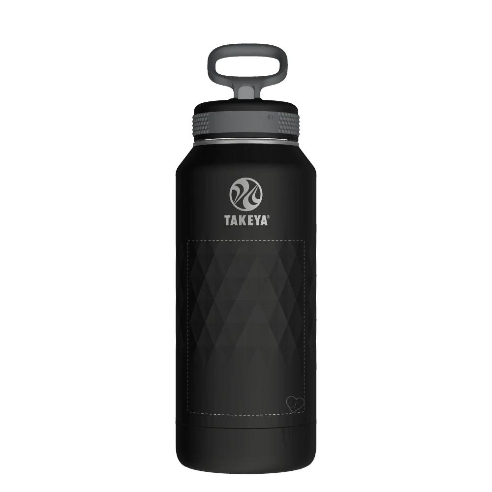 Takeya Sport Water Bottle - 32oz Obsidian Straw - Model 51339-TAKEYA-SPORT-WATER-BOTTLE-CUSTOMIZED-316-32OZ-OBSIDIAN-STRAW