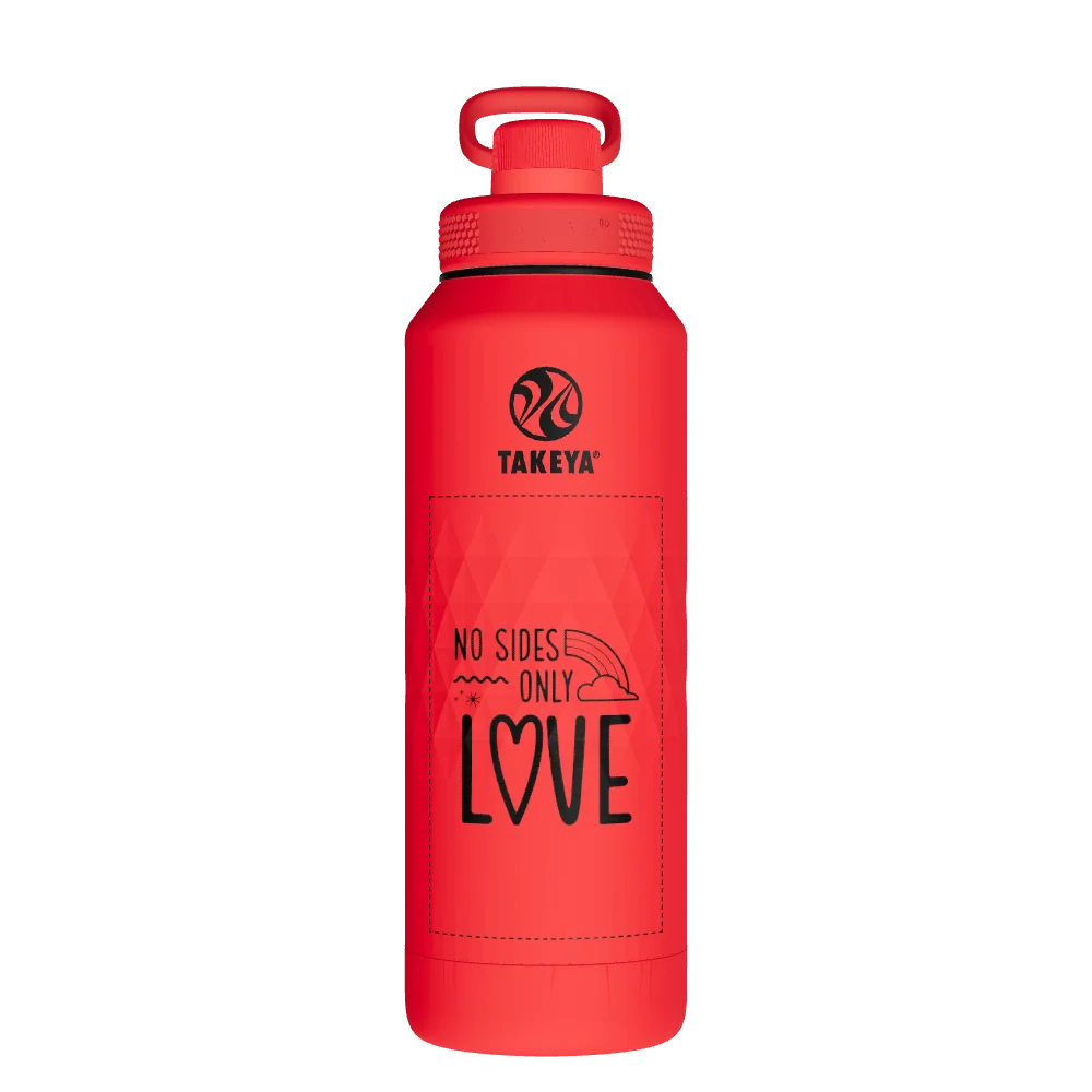Takeya Sport Water Bottle - 40oz Crimson Spout - Model 51349-TAKEYA-SPORT-WATER-BOTTLE-CUSTOMIZED-391-40OZ-CRIMSON-SPOUT
