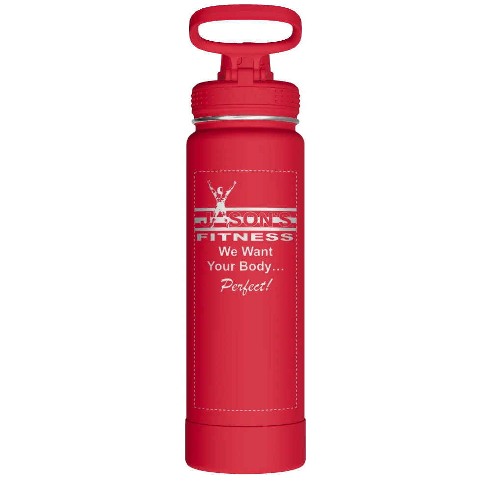 Takeya Actives Water Bottle With Spout Lid - 24oz Watermelon - Model 51057-TAKEYA-ACTIVES-WATER-BOTTLE-WITH-SPOUT-LID-CUSTOMIZED-299-24OZ-WATERMELON
