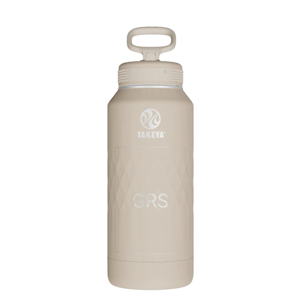 Takeya Sport Water Bottle - 32oz Almond Straw - Model 51344-TAKEYA-SPORT-WATER-BOTTLE-CUSTOMIZED-296-32OZ-ALMOND-STRAW