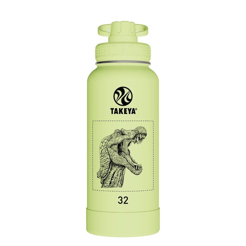 Takeya Actives Water Bottle With Spout Lid - 32oz Citron Green - Model 51034-TAKEYA-ACTIVES-WATER-BOTTLE-WITH-SPOUT-LID-CUSTOMIZED-393-32OZ-CITRON-GREEN
