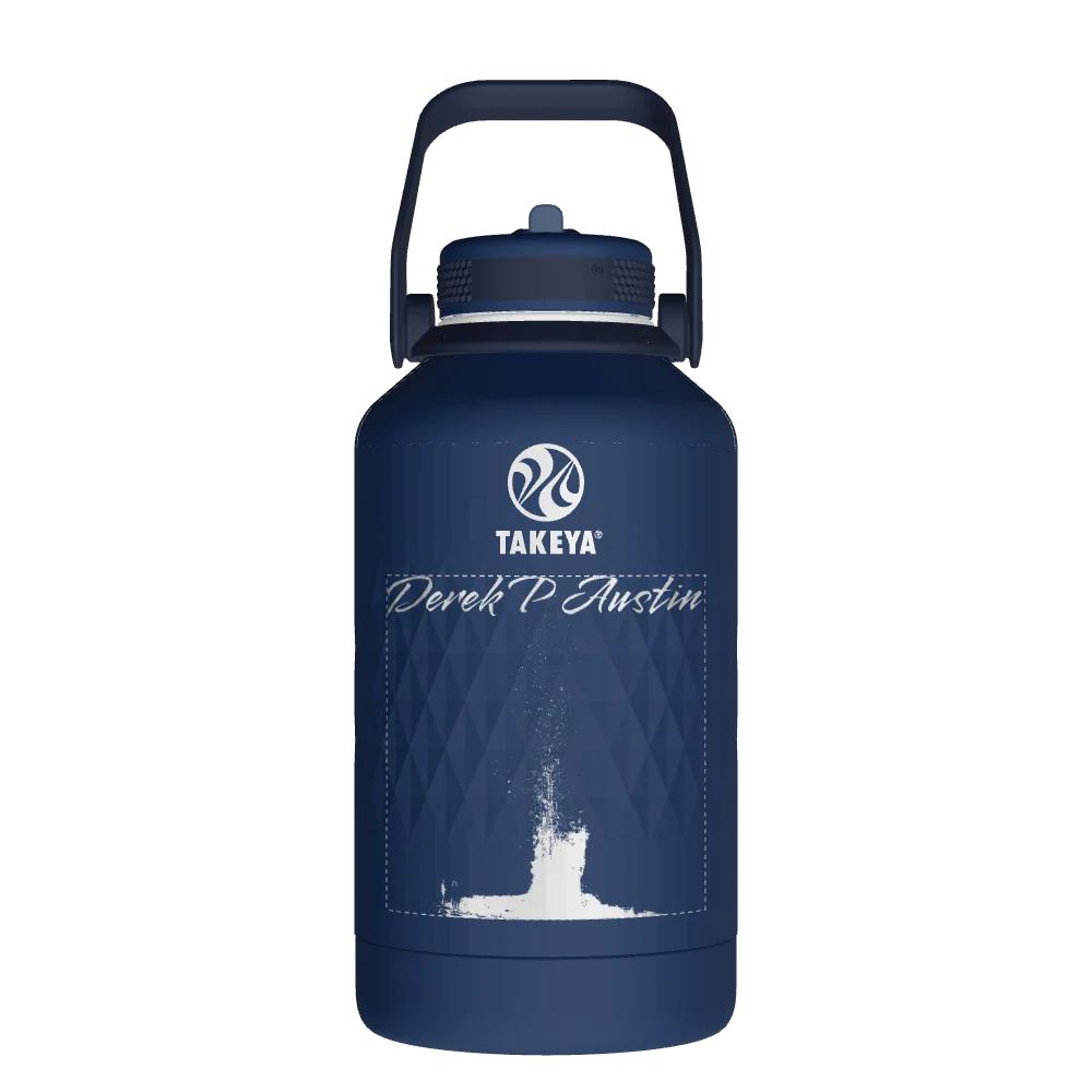 Takeya Sport Water Bottle - 64oz Indigo Straw - Model 51366-TAKEYA-SPORT-WATER-BOTTLE-CUSTOMIZED-134-64OZ-INDIGO-STRAW
