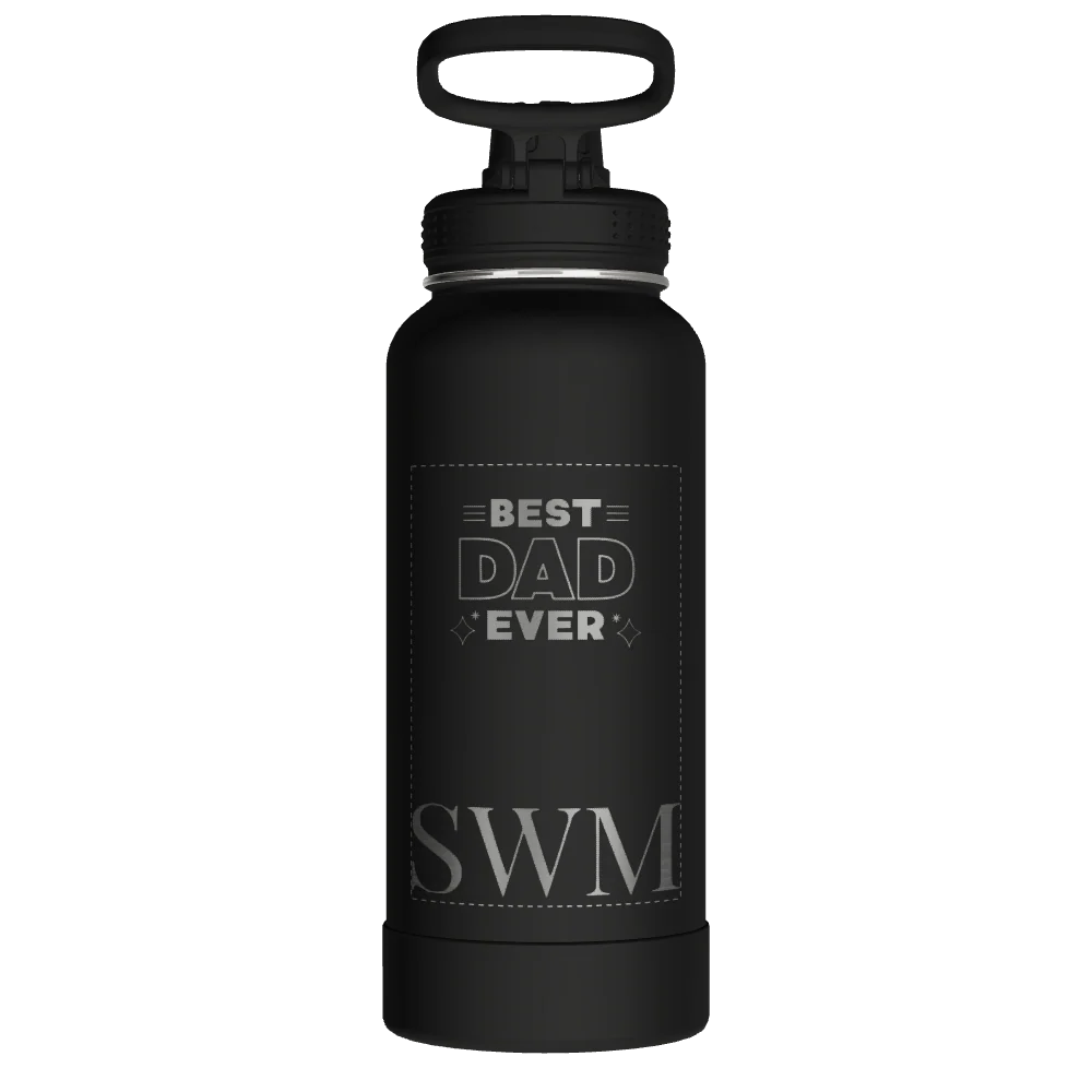 Takeya Actives Water Bottle With Spout Lid - 32oz Onyx - Model 51020-TAKEYA-ACTIVES-WATER-BOTTLE-WITH-SPOUT-LID-CUSTOMIZED-13-32OZ-ONYX