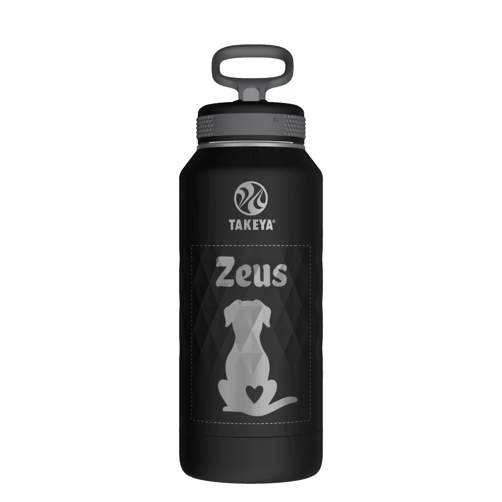 Takeya Sport Water Bottle - 32oz Obsidian Straw - Model 51339-TAKEYA-SPORT-WATER-BOTTLE-CUSTOMIZED-190-32OZ-OBSIDIAN-STRAW