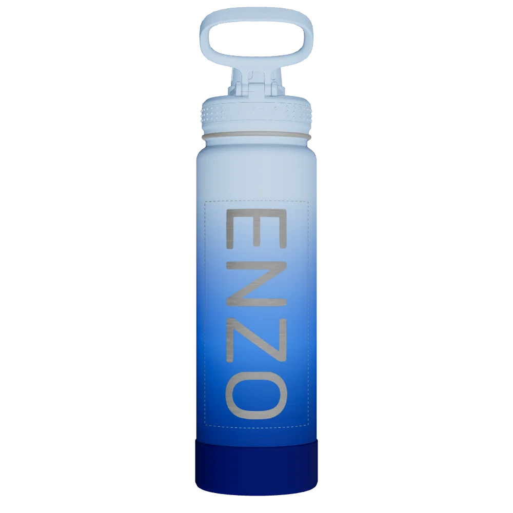 Takeya Actives Water Bottle With Spout Lid - 24oz Pacific Blue - Model 51396-TAKEYA-ACTIVES-WATER-BOTTLE-WITH-SPOUT-LID-CUSTOMIZED-421-24OZ-PACIFIC-BLUE