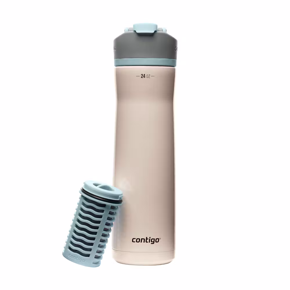 Contigo Clybourn Chill Freeflow Filtration Stainless Steel Water Bottle with AUTOSEAL® Lid, 24oz