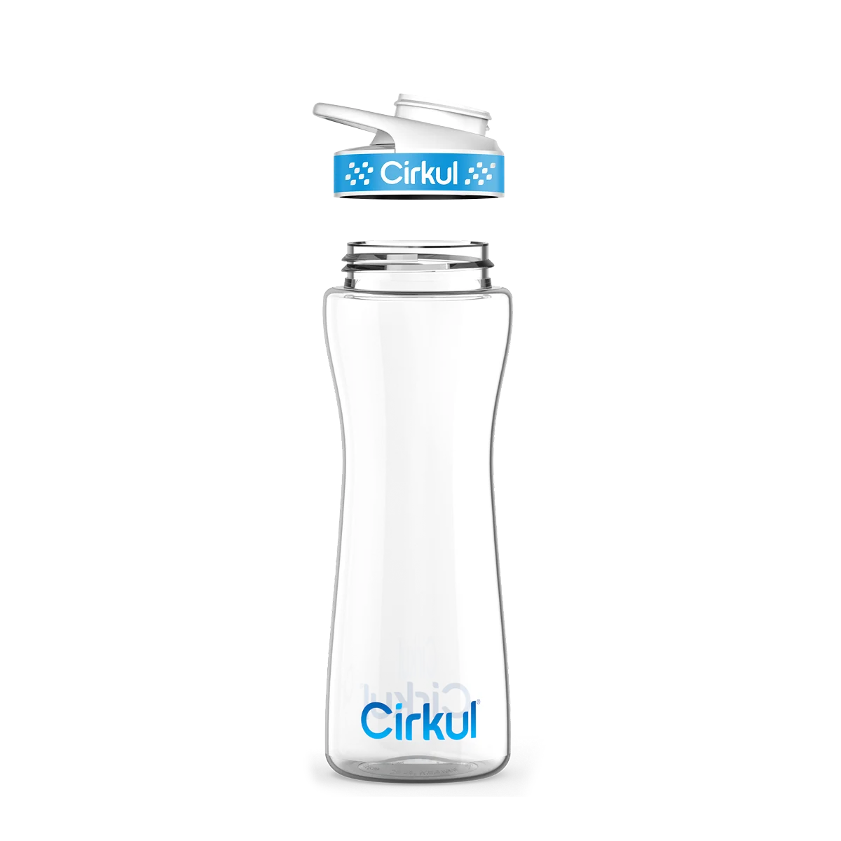 Cirkul 22oz. Plastic Bottle & Blue Comfort Grip Lid