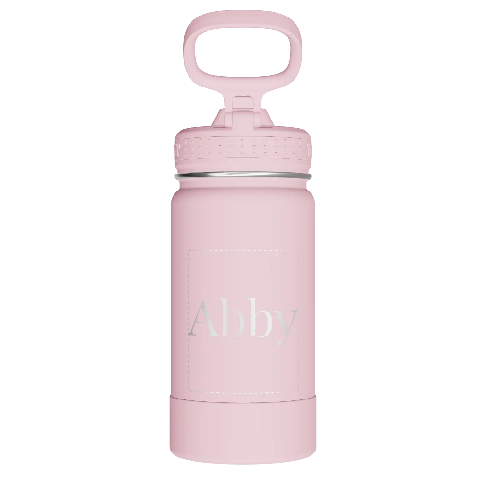 Takeya Actives Kids Water Bottle With Straw Lid - 14oz Blush - Model 51141-TAKEYA-ACTIVES-KIDS-WATER-BOTTLE-WITH-STRAW-LID-CUSTOMIZED-41-14OZ-BLUSH