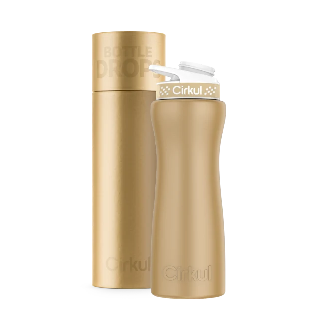 Cirkul Limited Edition: 22oz. Gold Stainless Steel Bottle & Lid