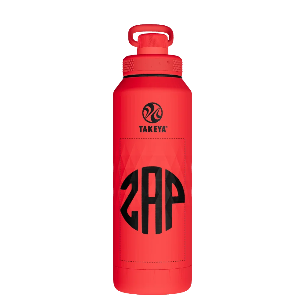 Takeya Sport Water Bottle - 40oz Crimson Spout - Model 51349-TAKEYA-SPORT-WATER-BOTTLE-CUSTOMIZED-303-40OZ-CRIMSON-SPOUT