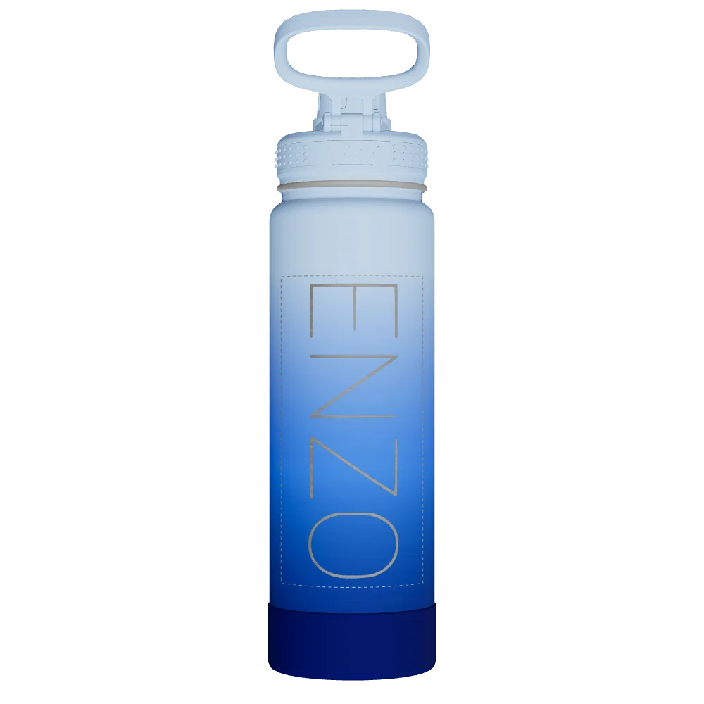 Takeya Actives Water Bottle With Spout Lid - 24oz Pacific Blue - Model 51396-TAKEYA-ACTIVES-WATER-BOTTLE-WITH-SPOUT-LID-CUSTOMIZED-416-24OZ-PACIFIC-BLUE