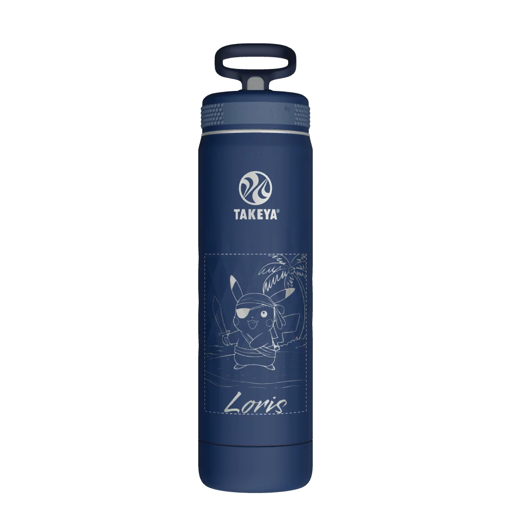 Takeya Sport Water Bottle - 22oz Indigo Straw - Model 51324-TAKEYA-SPORT-WATER-BOTTLE-CUSTOMIZED-98-22OZ-INDIGO-STRAW