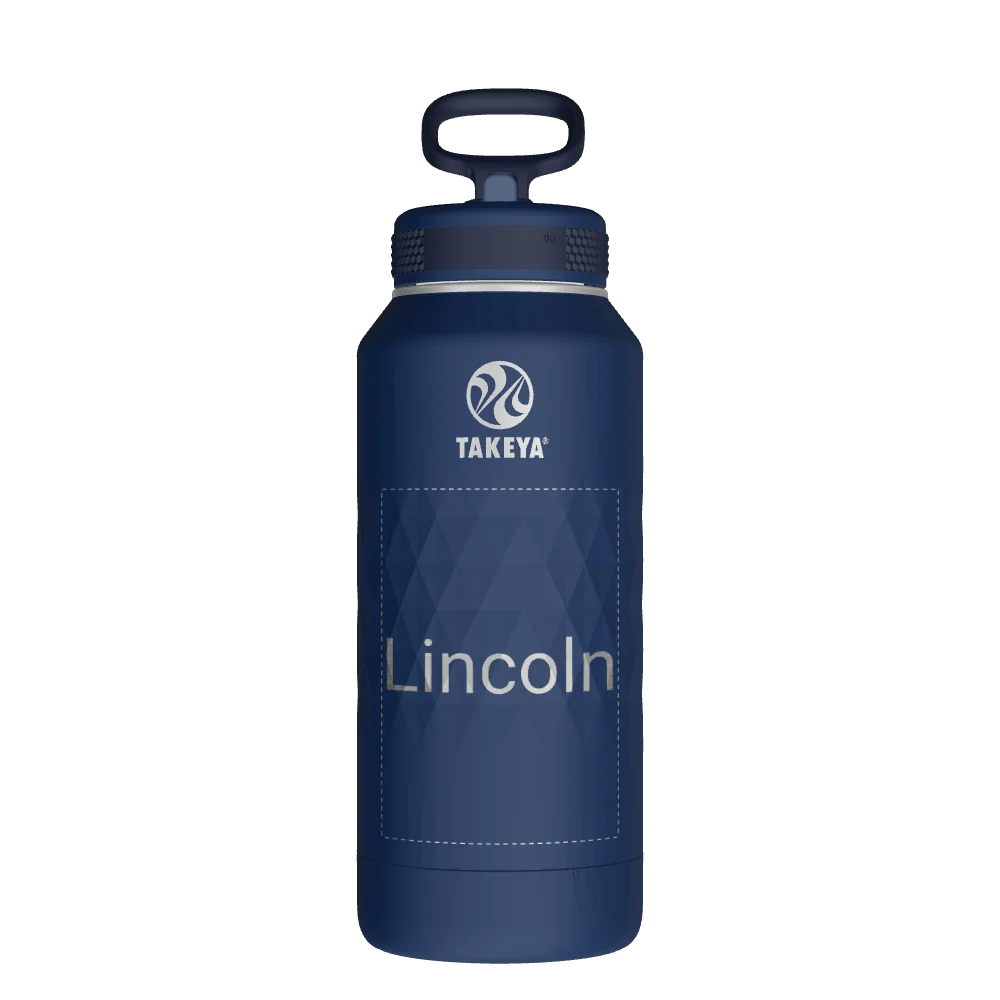 Takeya Sport Water Bottle - 32oz Indigo Straw - Model 51340-TAKEYA-SPORT-WATER-BOTTLE-CUSTOMIZED-301-32OZ-INDIGO-STRAW