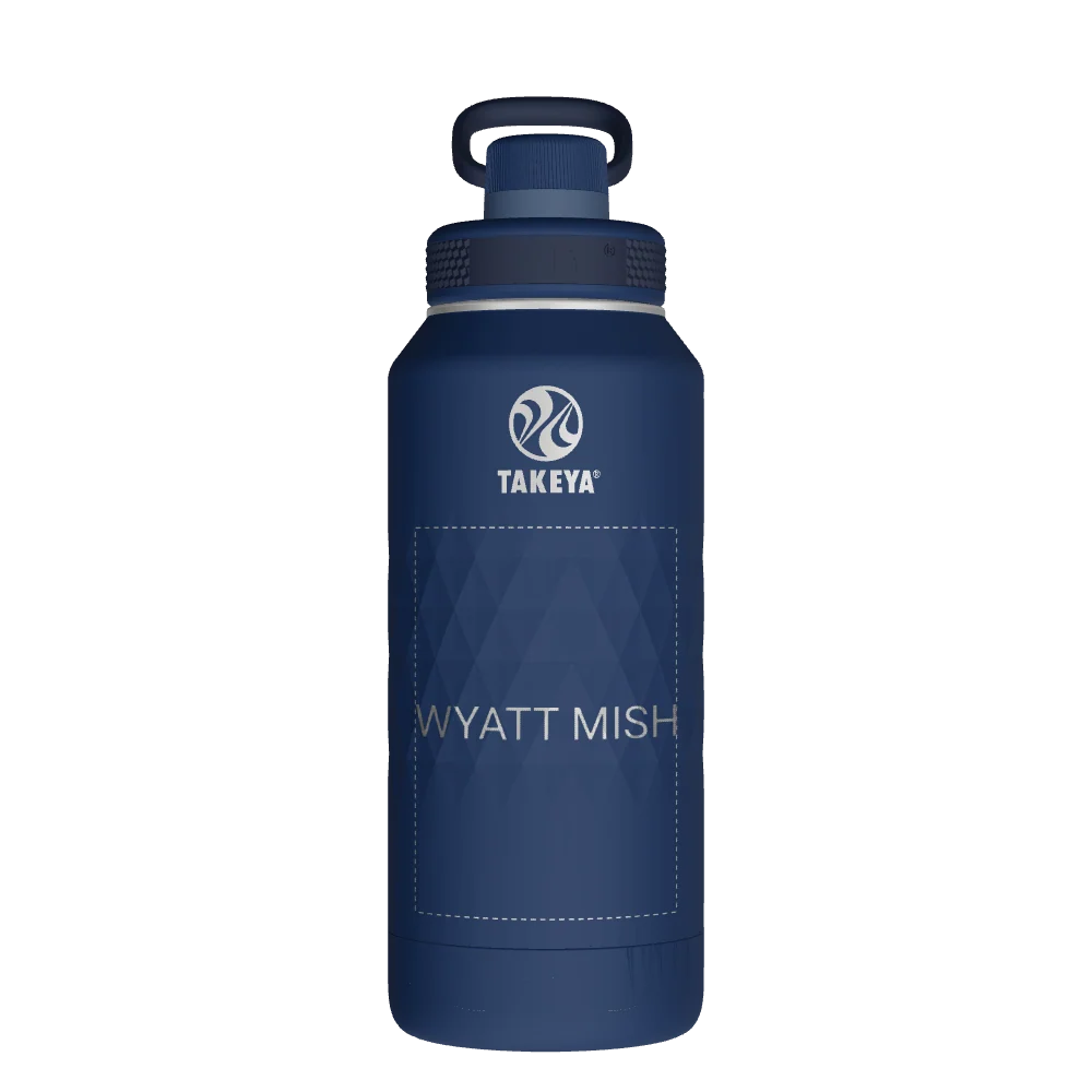 Takeya Sport Water Bottle - 32oz Indigo Spout - Model 51332-TAKEYA-SPORT-WATER-BOTTLE-CUSTOMIZED-306-32OZ-INDIGO-SPOUT